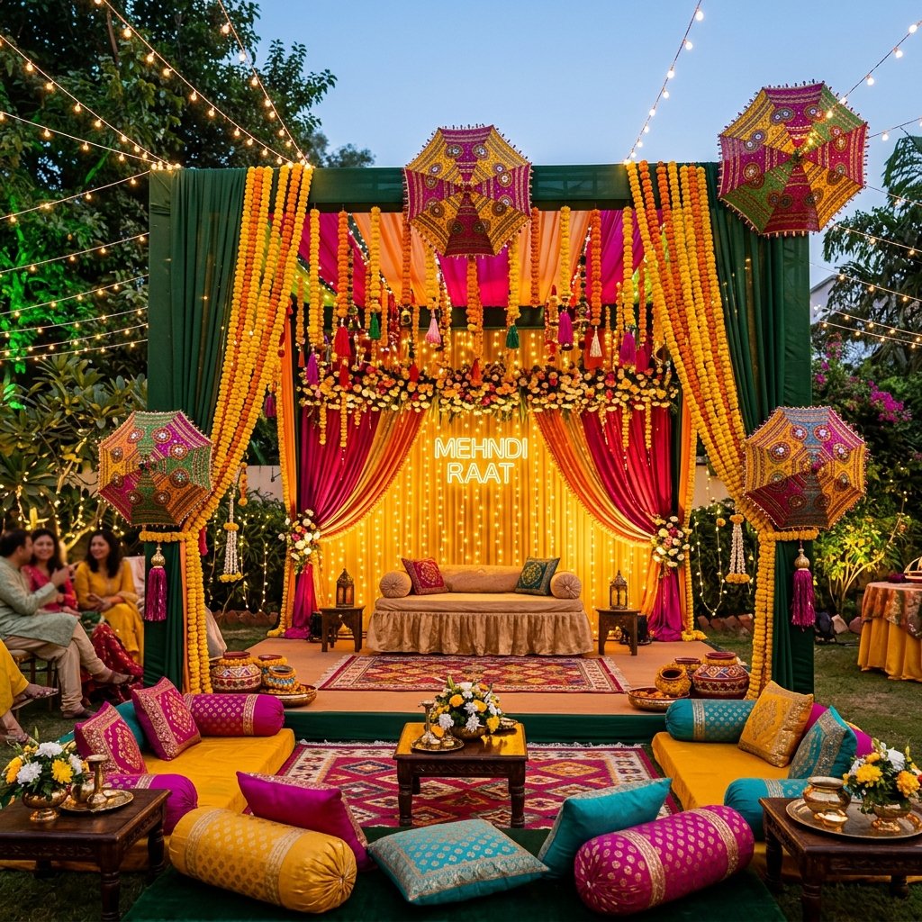Vibrant Mehndi Decor